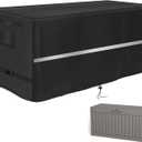 Deck Box Cover Heavy Duty Waterproof Deck Box with Handle, Outdoor Large Storag Cover Patio Rectangular Bench Covers (43 x 18 x 21inch)