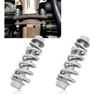 2PCS M10x1.25 Exhaust Manifold Bolts, Exhaust Flange Bolts, Muffler Repair Kit with Springs, for Automotive Exhaust Manifold Gasket Reduce Vibration Car Accessories Universal for Most Cars