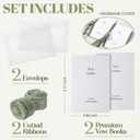 Engrowtic 2 Set Wedding Vow Books Her His Vows Elegant Wedding Books with Ribbons A6 Pocket Size Vow Journals for Bridal Shower, Engagement Keepsake (Green)