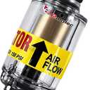 LE LEMATEC Air Dryer for Compressor - Inline Water Separator & Air Tool Oil, 1/4" NPT Moisture Separator for HVLP Spray Guns, Plasma Cutters, Pneumatic Tools, 2-150 PSI