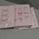 ReliThick 4 Pcs Cute Bow 3 Ring Binder, 1 Inch Round Ring with Interior Pockets, Decorative Cute Binders, Clipboard Binder, Coquette School Supplies for School Office(Mini Size,Pink)