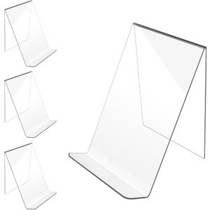 trophable Acrylic Book Stand, 4x5 Inch Clear Book Display Easel Clear Acrylic Holder for Displaying Picture Notebooks Music Sheets Artworks CDs,etc (Clear 2mm/Thick)