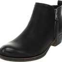 LONDON FOG Women's Tina Ankle Bootie Black Wide 8