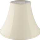 Aspen Creative 38004, Handsewn Bell Natural KD Spider Shade, 8" Top x 17" Bottom x 13" Slant , White