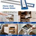 Soft Close Ball Bearing Drawer Slides 12 Inch, 5 Pairs 3-Section Full Extension Drawer Glides Heavy Duty Steel Side Mount Rails for Kitchen Cabinet, Tool Chest, Office Furniture, 100 LBS