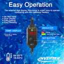 Aquarium Heater 100W, Submersible Fish Tank Heater with LED Digital Display, Auto Power-Off When Leaving Water & High Temp Protection, for Fresh and Salt Water Tanks 10-20 Gal
