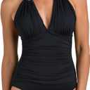 La Blanca Womens One Piece Swimsuit High Neck Keyhole Island Goddess (14)