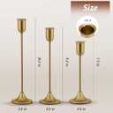 Candlestick Holders, Taper Candle Holders Set of 3, Gold Vintage Candle Sticks Holder Decor for Table Centerpiece, Fireplace Mantel, Weddings, Housewarming & Christmas Dcor