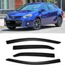 Window Rain Guards for 2014-2019 Toyota Corolla, Window Visor Guard Vent Wind Shade Deflector Rain Shield Protector Sun for 14-19 Corolla 2015 2016 2017 2018 14 15 16 17 18 19,Outside-Mount, 4PCS
