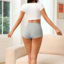 OLIKEME Womens Cotton Underwear High Waisted Postpartum C Section Panties Soft Stretch Breathable Full Coverage Briefs 6 Pack (S)