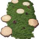 Wood Table Centerpieces for Tables Wood Slices and Moss Decor Enchanted Forest Decorations Fairy Birthday Party Decorations DIY Table Centerpieces Wood Centerpieces for Tables (1 Size(5″-5.5″))