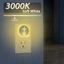 3 x Cross Heaven Night Light Plug into Wall 0.5W LED Lights Auto on/Off for Family Friends Holiday Gifts & Home Decor