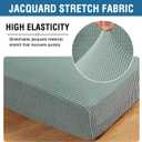 H.VERSAILTEX Super Stretch Individual Seat Cushion Covers Sofa Covers Couch Cushion Covers Slipcover Sets Thick Jacquard Textured Twill Fabric (3 Piece Sofa Cushion Covers, Sage)