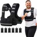 ZELUS Weighted Vest for Women Men, 20-32lb Curve-Fit Ergonomic Design Adjustable Workout Vest with 6 Iron Sand Bags, SGS-Certified Rucking Vest for Strength Training & Cardio Workouts