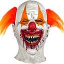Clown Mask Scary Evil Funny Clown Costume Horror Latex Masks Halloween Carnival Costume Party Adult