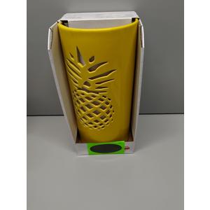 2PK Ceramic Cylinder Pineapple Yellow