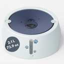 BARKING&MAD no Spill Water Bowl for Dogs 73.9oz (2.1L) - Anti-gulping, Slow Water Feed Dispenser for Large and Medium-Sized Breeds for Slow Drinking and Messy gulping Sloppy Drinkers (Graphite Grey)