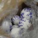 10 Pcs Chinoiserie Ornaments Ball White Blue Hanging Christmas Plastics Ball Decoration DIY Party Xmas Tree House Holiday Wedding Party Garden Baubles Decor