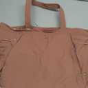 ESVAN Yoga Tote Bag for Women Shoulder Bags Drawstring for Office Workout Travel Carryall Pilates Gym and Beach (Pinklish Brown)