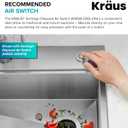 KRAUS WasteGuard 3/4 HP Continuous Feed Garbage Disposal with Ultra-Quiet Motor for Kitchen Sink with Power Cord and Flange Included, KWD211-75MCG