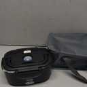 Electric Lunch Box 80W Food Warmer for Work, 12V/24V/110V Portable Lunch Warmer for Adults with 2-Pack Stainless Steel Containers, Heated Lunch Box for Car/Truck/Office/Outdoors (Black+Black)