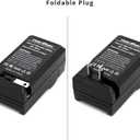 2 x Norifon NP-BG1 Wall Charger for Sony Cyber-Shot DSC-H50 DSC-H55 DSC-H70 DSC-H90 DSC-HX30V DSC-HX5V DSC-HX7V DSC-HX9V DSC-W150 DSC-W290 DSC-W230 DSC-W220 DSC-W200 DSC-W300 and More with Foldable Plug