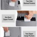 TACVASEN Men's Hiking Cargo Shorts 10" with Zipper Pockets Quick Dry Casual Stretch Golf Work Short Outdoor Summer (Gray) US30