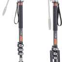 Cayer Carbon Fiber Monopod Leg, 68 Inch Camera Telescopic Video Monopod Tube with Feet, Compatible for DSLR Cameras and Camcorders