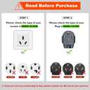 NEMA 10-50P to 14-50R EV Charger Adapter Cord 6AWG 30 Amp 3 Prong Dryer to 50 Amp 4 Prong EV Conversion Adapter Only Compatible with Tesla and Level 2 Charging ETL & UL Listed
