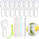 48Pcs Magnifying Glass for Kids Plastic Magnifier 5X Mini Hand Lens with 48 Lanyards for Science Class Reading Party Outdoor Observation Activity IRCHLYN
