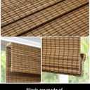 UNISHADES Cordless Bamboo Roman Shades for Windows, Blinds Size (28" W 64" H) Colour (Highfield Teak)