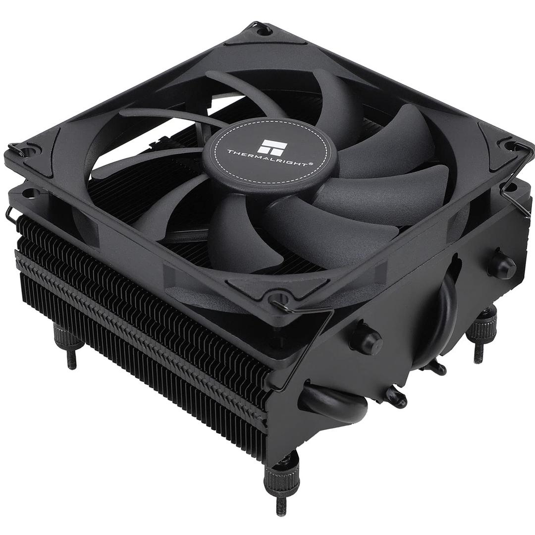 Thermalright AXP90-X53 Black Low Profile ITX CPU Air Cooler, 53mm Height, TL-9015B Slim PWM Fan ITX CPU Heatsink Cooler Low Noise 22.4dba, 2700RPM, for AM4/ AM5/Intel 1700/1150/1151/1200/1851(Black)