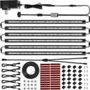 Litever LED Safe Lighting Kit. Door Control Activated. 6 pcs Slim 12 inch Light Bars. Linkable Extendable Plug-in for Gun Safe, Closet, Showcase, in-Cabinet Under Counter Pantry. Daylight 5000K