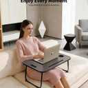 Ruxury Folding Lap Desk Bed Desk Laptop Table Tray, Breakfast Serving Tray, Portable & Lightweight Mini Table for Sofa Couch Floor - Black