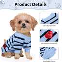 Pet Dog Striped T-Shirt Dogs Cats Cotton Vest Spring Summer Pet Apparel Tee Shirt Suitable for Small and Medium Large Pets French Bulldog Bichon