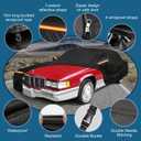 Car Cover for Cadillac Deville 1985-1993 Sedan 4 Door Waterproof All Weather Full Car Cover with Door Zipper Car Covers for Automobiles for Sun Rain Snow Protection Black, for Cadillac Deville 1985-1993