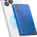 ZBF Magnetic Wireless Portable Charger 10000mAh Slim Magnetic Power Bank Charger with USB-C Cable Mag-Safe Battery Pack Charger PD 20W Fast Charging for Phone 16 15 14 13 Pro Max (Dark Blue)