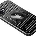 Designed for iPhone 17 Case,[Compatible with MagSafe][Military Drop & Camera Lens Protection],Luxury Aluminum Alloy Heat Dissipation Shockproof Cover,Black