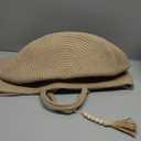 Mkono Tall Wicker Laundry Basket Woven Storage Basket Decorative Natural Rope Basket Wooden Bead Decoration for Blankets,Toys,Clothes,Shoes,Plant Organizer Bin with Handles Living Room 15"Wx17.7"L