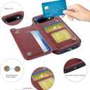 ASAPDOS for Google Pixel 9a Case with Card Holder,PU Leather Shockproof Flip Case with RFID Blocking Card Holder and Kickstand for Men Women Brown