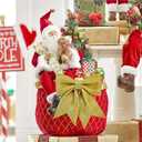 TONIFUL 12x14 Inch Glitter Bow Gold Shiny Christams Bow for Home Party Wedding Indoor Decoration Gift Wrapping Accessories, Christams Whreath Bow DIY Handcraft Bow