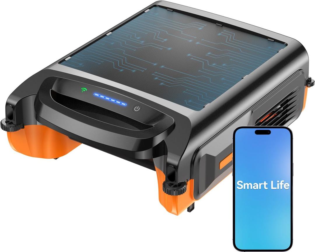 V1T Solar Pool Skimmer, Robotic Pool Surface Skimmer Cleaner with App Control-Test