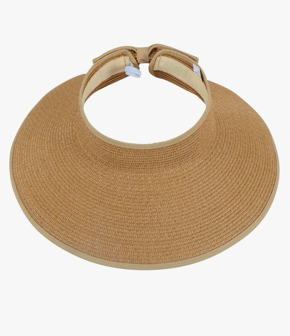 Simplicity Sun Hats for Women Fashionable Womens Wide Brim Hat Roll-up Straw Sun Visor Hat