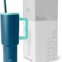 Simple Modern 40 oz Tumbler with Handle and Straw Lid | Insulated Reusable Stainless Steel Water Bottle Travel Mug Cupholder Use | Gifts for Women Men Him Her | Trek Collection | 40oz |