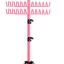 JANMPASK Braiding Hair Rack Height Adjustable 144 Pegs Braiding Rack Hair Extension Holder with Hair Braid Tools, Easy to Assemble (pink)