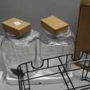 1 Gallon Glass Drink Dispensers For Parties 2PACK.Beverage Dispenser,Glass Drink Dispenser With Stand And Stainless Steel Spigot 100% Leakproof.Lemonade Dispenser With Ice Cylinder.Laundry Detergent