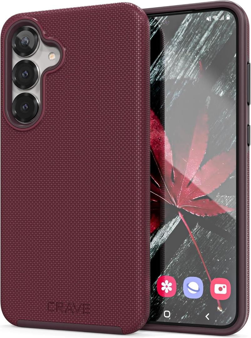 Crave Compatible with Samsung Galaxy S25 Plus Case, Shockproof Protection Dual Layer Case for Samsung Galaxy S25 Plus (6.7 inch) - Berry