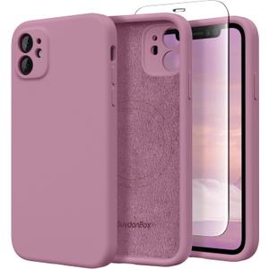 Magnetic for iPhone 11 Phone Case Silicone, Compatible with MagSafe, [Full Camera Protection][Screen Protector] Slim Shockproof Protective Case for iPhone 11 6.1", Blackcurrant
