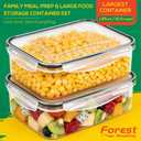 6 Pack Large Food Storage Containers with Lids (85oz/50oz/34oz) BPA-Free Reusable Thicker Plastic Freezer Safe Storage Containers, Airtight & Leakproof Kitchen Meal Prep Containers for Food