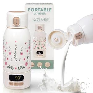 Portable Bottle Warmer for Travel 17oz Capacity - Fast Heating for Milk & Water, Portable Milk Warmer Suitable for Baby Outdoor, Airplane, and Car - Long Battery Life & Fast Charging